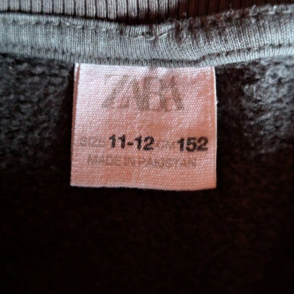 Zara  TEXT PRINT SWEATSHIRT Anthracite grey | 11-12 years - Picture 4 of 15